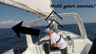 Learn to sail - gybe (jibe) maneuver - Ultra Sailing school Croatia