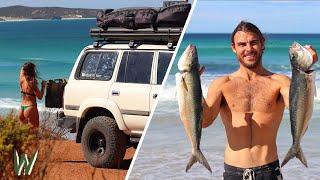 LIVING FROM THE OCEAN on Kangaroo Island | Crazy fish action & camping!