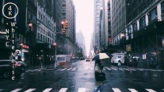 NYC Raining All Day - 3D Audio in Manhattan, New York 4K