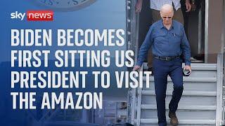 Watch live: Biden speaks to media after becoming the first sitting US President to visit the Amazon