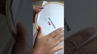 Handkerchief embroidery #shorts #embroidery #hanky #handkerchief #viralshorts #embroiderylove #viral