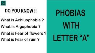 Phobia Vocabulary with Letter “A” | Vocabulary Video MUST WATCH | Simplyinfo.net