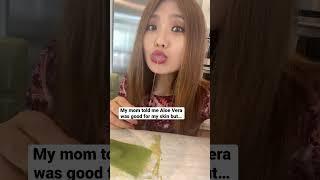 MY FIRST TIME EATING ALOE VERA! #mukbang #aloevera #eating