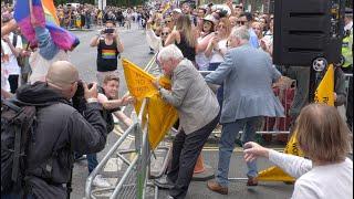 Anti-Pride religious protesters and Pride attendees CLASH in London