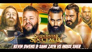 WWE Superstar Spectacle 2023 : Kevin Owens, Sami Zayn & Drew McIntyre vs. Jinder Mahal & Indus sher