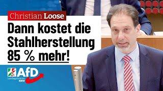 „Vernichtungsfeldzug gegen Stahl-Arbeitsplätze“! – Christian Loose (AfD)