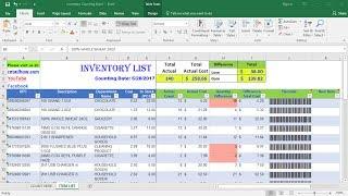 How to count inventory using only Excel & Barcode scanner