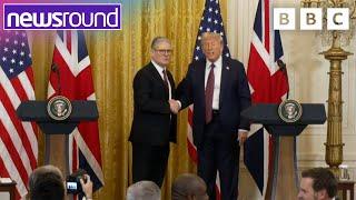 UK prime minister Keir Starmer meets US president Donald Trump at the White House | Newsround