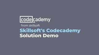 Skillsoft's Codecademy Demo Video