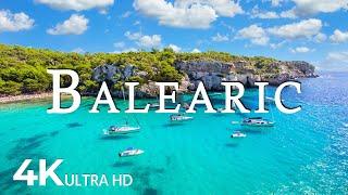 FLYING OVER BALEARIC (4K UHD) - Soothing Music Along With Beautiful Nature Video - 4K Video Ultra HD