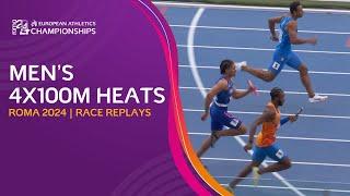 Men's 4x100m heats. FULL race replays | Roma 2024