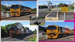 KiwiRail in Tauranga ~ Testing the new camera with trains MP3, 482 and 491 - 15/01/2022