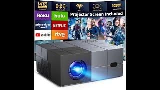 [Electric Focus] Projector with WiFi and Bluetooth, 20000LM Native 1080P Projector