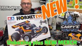 Tamiya Hornet EVO unboxing plus NEW MERCH !