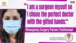 Nose Reshaping Journey: Rhinoplasty Patient Experience | Venkat Center