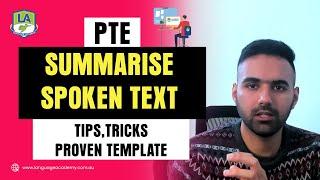 PTE Listening Summarise Spoken Text Template | Tips, Tricks & Strategies | Language Academy