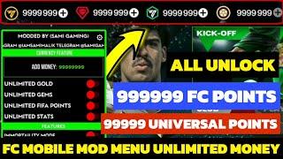 FC Mobile MOD MENU APK - Unlimited Money, Gems, FC Points & Free Shopping 2024