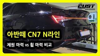 아반떼CN7 (N라인) 엔진파워 vs 휠파워 비교 분석 1.6 T GDI #아반떼cn7 #아반떼n #아반떼n라인 #엔진