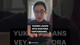 Yüksek lisans veya doktora yapanlara yapabileceğim en önemli tavsiye