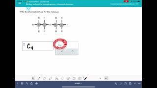 ALEKS: Writing a chemical formula given a chemical structure