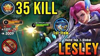 35 Kills!! Killing Machine Lesley MVP 18.1 Points!! - Build Top 1 Global Lesley ~ MLBB