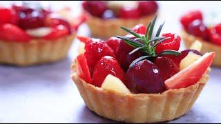 Simplest Fruit Tart Recipe 超简单水果挞，卡仕达酱和光亮剂制作 ｜Lisa's Kitchen