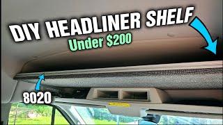 Custom Headliner Shelf under $200 |  MTB VAN BUILD | AWD Ford Transit