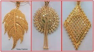 Latest Light Weight Gold Pendents designs | Chain Locket, long chains with pendants,