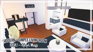 ⋆ Modern + Simple Living Room TOUR!! - Adopt Me! ||「 soft daisy 」⋆ 