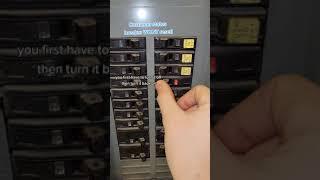 How to reset a circuit breaker. Should I charge them? #fyp #handyman #electrician