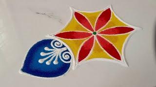 simple rangoli design|easy kolam. small beautiful rangoli designs easy #rangoli