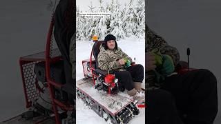 Самодельный гусеничный трактор - снегоход