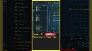 ReactJS Tutorial (Dynamic Meta/SEO Tags) Web Development, React JS In Telugu, UI, Frontend #shorts