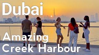 Dubai [4K] Amazing Dubai Creek Harbour Walking Tour 