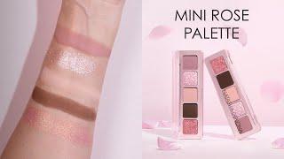 ND MINI ROSE EYESHADOW PALETTE LIVE SWATCHES | Natasha Denona Makeup