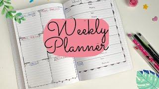 Diy weekly planner using notebook | Intelligent change weekly planner