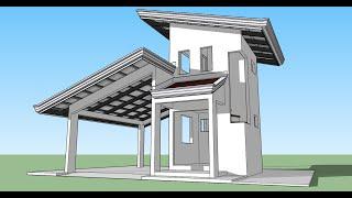 Tubular Rafter Truss - SMALL LOFT HOUSE with GARAGE