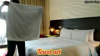 Towel arts| how to make turtle  with towel| hotel towel arts.