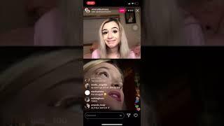 Emery Bingham fake fighting her best friend Sarah Little on instagram live for 12 minutes straight