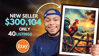 $300k sales | Only 40 listings | Fastest Selling AI Wall Art | Etsy Print On Demand