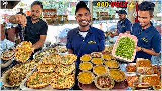 440 Volts MOST SPICY Punjabi Nashta  Street Food India | Seeti Kulcha