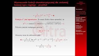 Rachunek prawdopodobieństwa #28 wyznaczanie f-cji charakterystycznej dla zm. losowej typu ciągłego