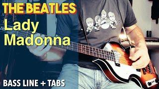 The Beatles - Lady Madonna /// BASS LINE [Play Along Tabs]