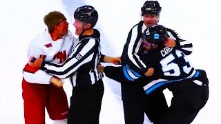 Michael Carcone Jack Drury Fight | Hurricanes vs Utah Hockey Club 2024 NHL Highlights