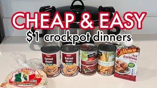 $1 MEALS!!! Easy Healthy and Affordable Crockpot Meals | Dirt Cheap Crockpot Meals to Save Money!