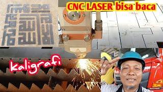 CNC laser membaca kaligrafi kufi. Teknik canggih cnc laser @Utomoteknik