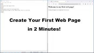 Create Your First Web Page in 2 Minutes!