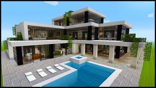 Minecraft: How to Build a Modern Mansion | PART 3 (Interior 1/3)