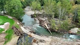 Mt Mitchell Community, NC Drone Aerial After Historic Hurricane Helene Flood | October 3rd 2024