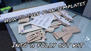 EP3: Scratch build R/C Airplane:  Setting up to cut the kit